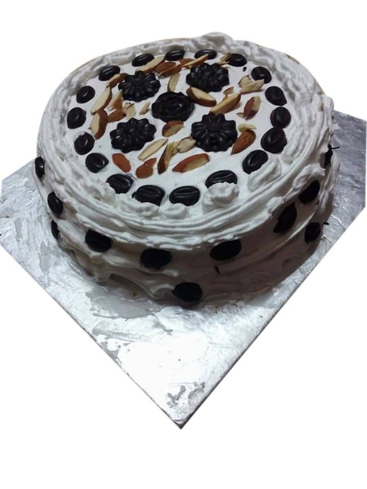 Round 1kg Chocolate Almond Cake, For Birthday And Anniversaries