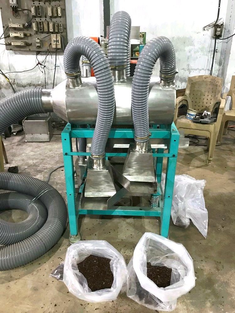 Semi-Automatic Mat Finished With MS Painted Cocoa Bean Crack And Winnowing Machine, 3 Hp, Three Phase
