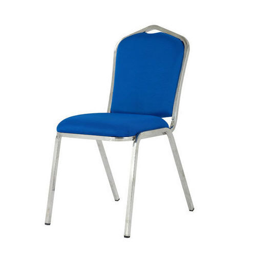 Blue Fabric Steel Banquet Chair