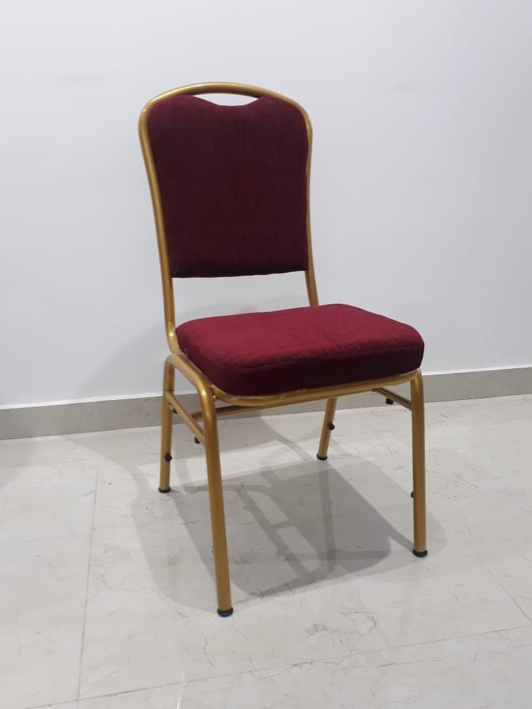Powder Coated Golden Metallic Banquet Chair