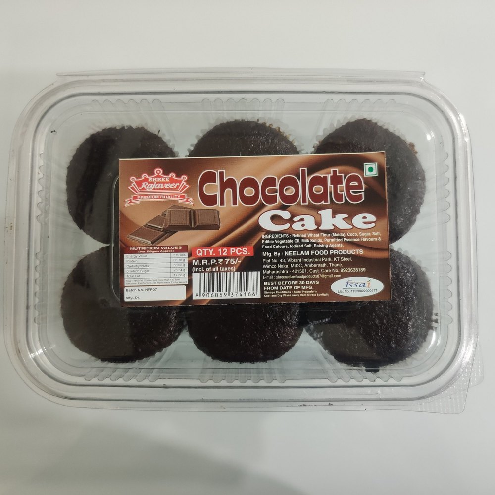 Round Shree Rajaveer Chocolate Cake, For Bakery, Packaging Size: 12 Pcs