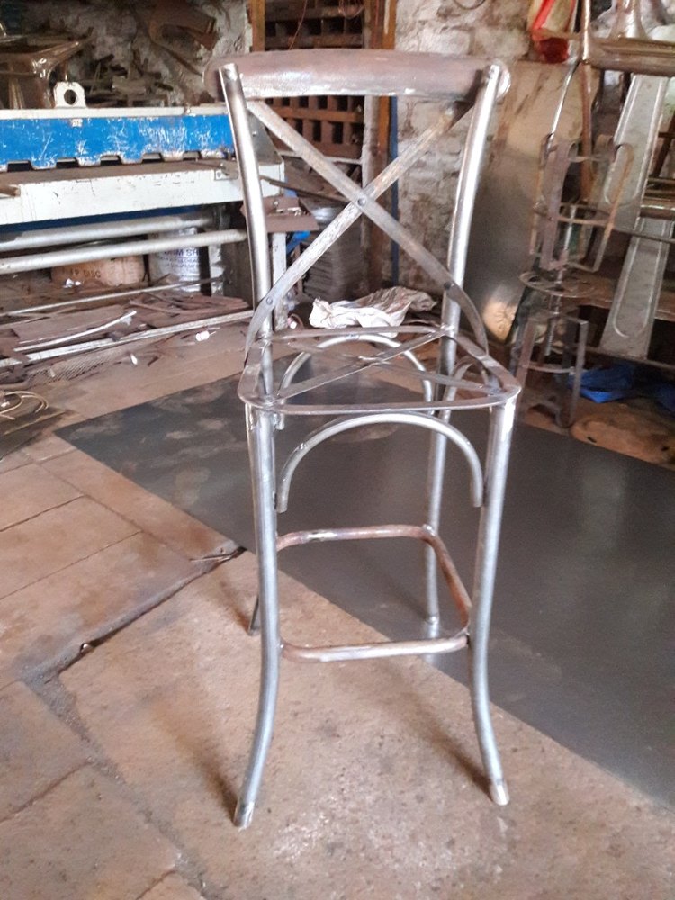 Cross Back Iron Bar Chair