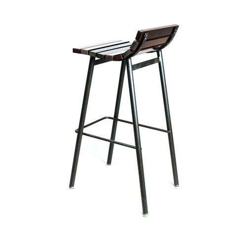 W16 X D19 X H32 Wooden, Iron Long Iron And Wooden Bar Chair, Finish: Polished, Size: 24 Inch