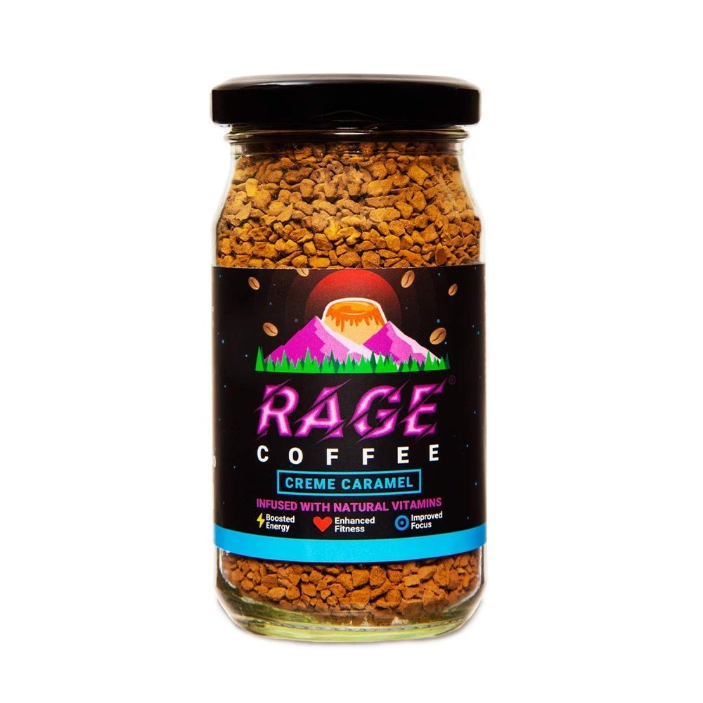 Rage Coffee 50 Gm Creme Caramel Flavoured, For Instantly Use, Packaging Type: Glass Jar