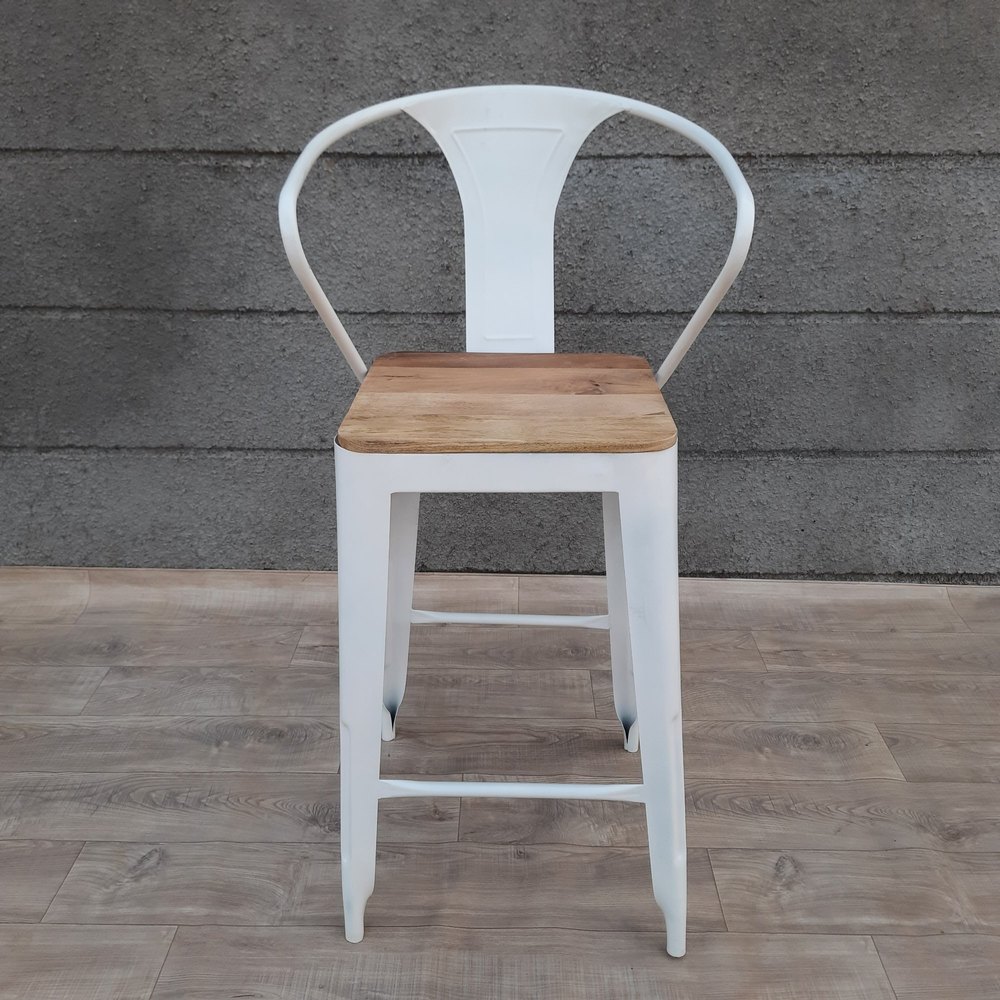 Iron white Metal Bar Chair, Size: 45*45*105cm
