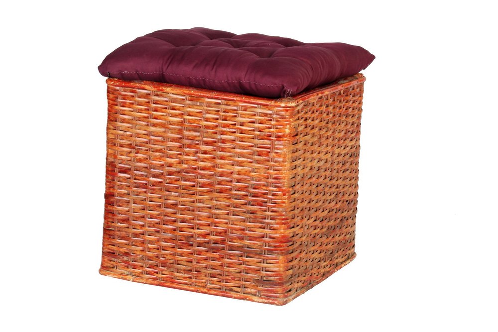 Brown Square Wicker Stool, Model Name/Number: MDWICSQ01