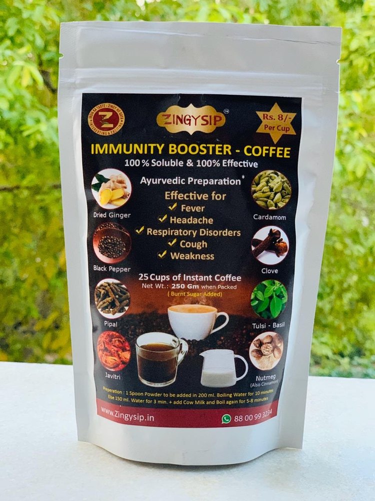 Zingysip Immunity Boosting Coffee (250 Gm.For 25 Cups) Added With Burnt Sugar