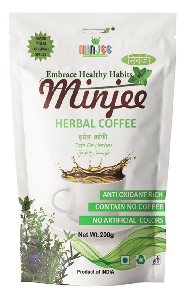 Light Brown Granules MINJEE HERBAL COFFEE, Packaging Size: 200g, 5 Kg
