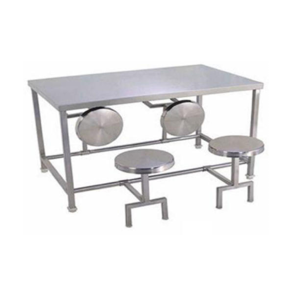 Subam Ss Four Seater Canteen Table, Seating Capacity: 4