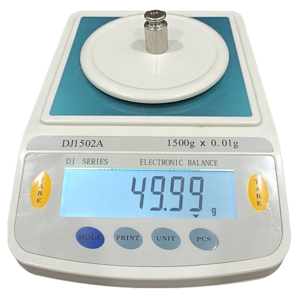 Plastic and Stainless Steel Electric 1500gm 10 Mg DJ Jewelry Weighing Machine, For Laboratory