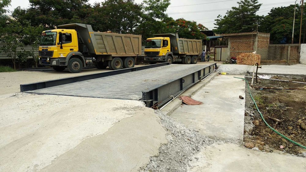 Super Diamond Mild Steel 80 Ton Electronic Weighbridge, For Used To Measure Truck Weight