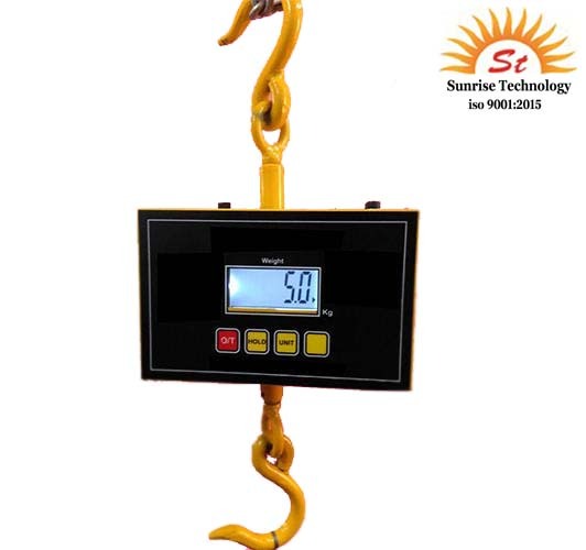 SUNRISE Mild Steel HANGING Scale 100 Kg LCD DISPLAY, For Business, Model Name/Number: HS-100