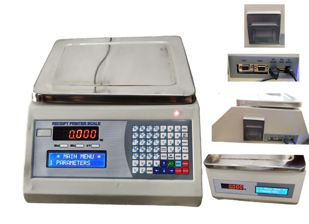 Sunrise Mild Steel Table Top POS - 30 Kg Printer Scale - 56 Key, Model Name/ Number: POS-56TT