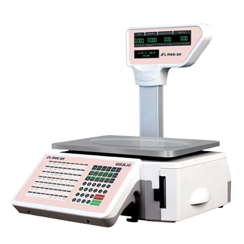 ABS Barcode Label Printing Weighing Scale, Accuracy: 5g, Model Name/Number: Meezan