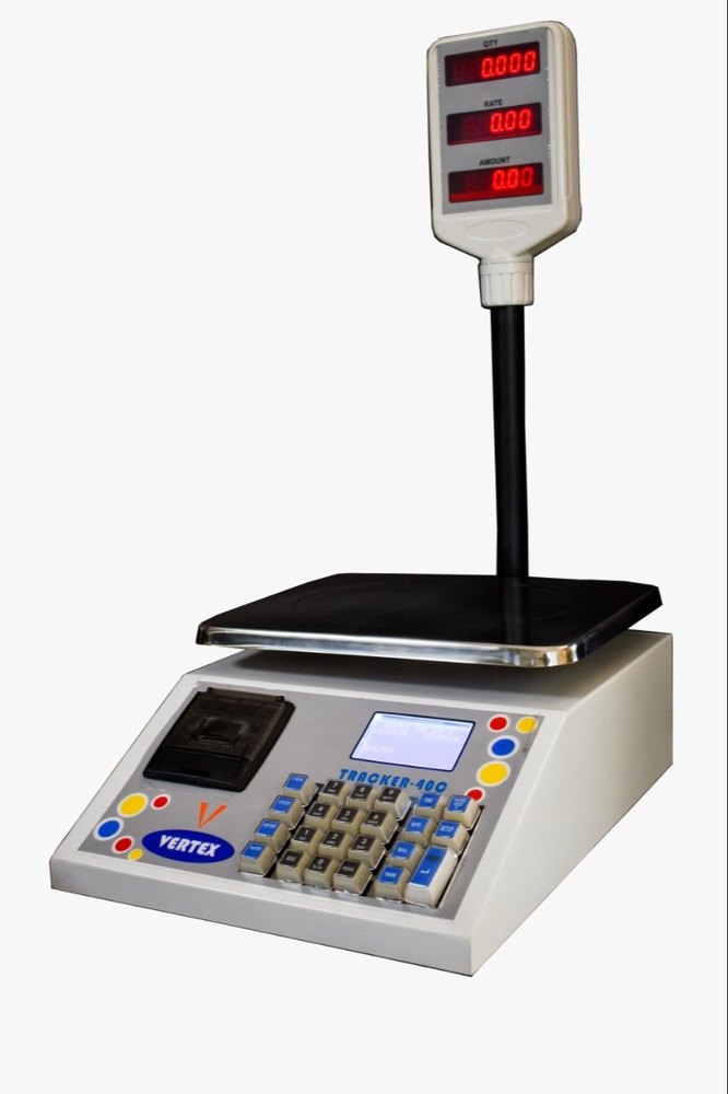 Stainless Steel Fully Automatic Vertex Electronic POS Weighing Billing Machine, For Industrial