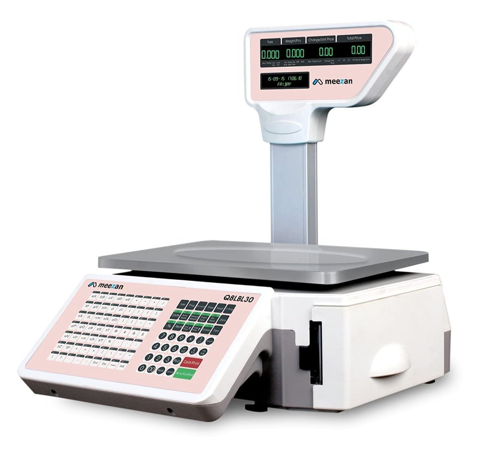 Aluminum Table Top Meezan Q8LBL30 Electronic Label Printing Weighing Scale