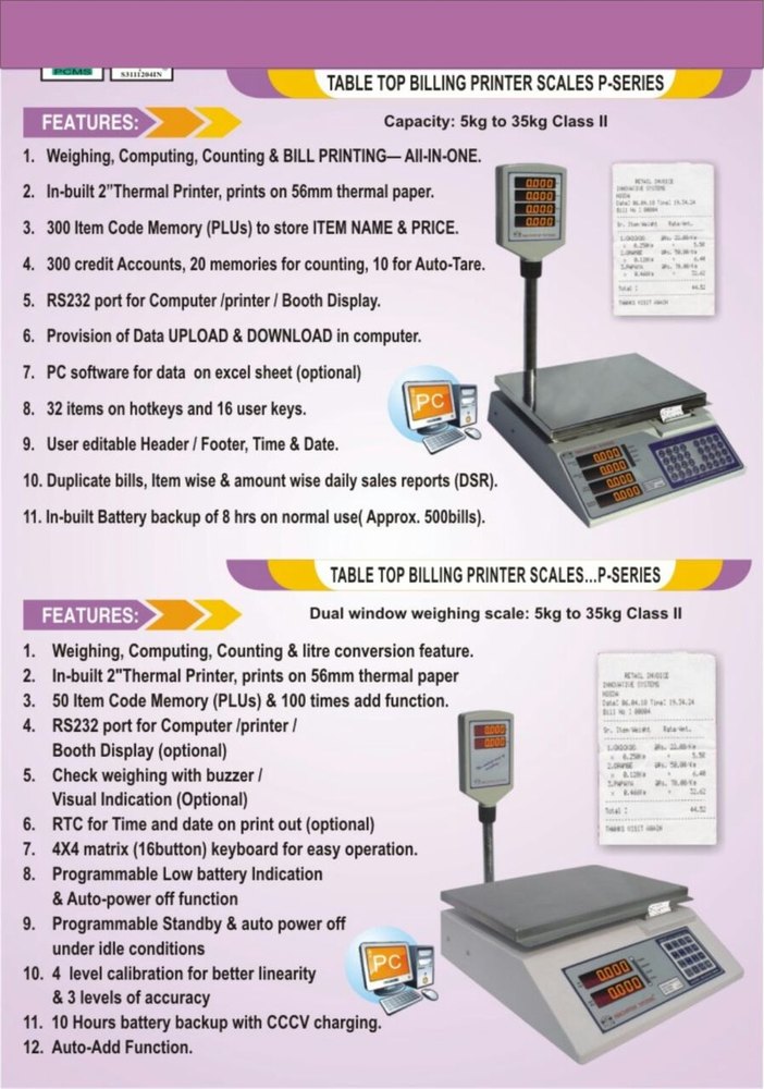 Price Computing Scale with Printer