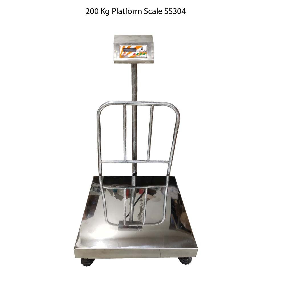 Stainless Steel 200 Kg Platform Scale SS304, For Industrial, Size: 600 X 600 mm