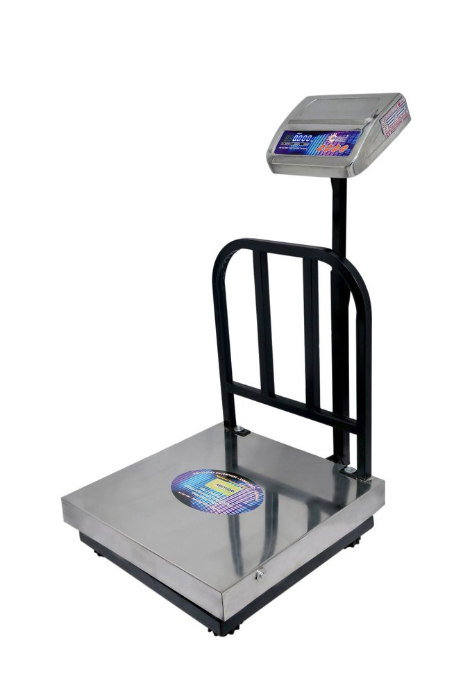 S S Platform Weighing Scale, Capacity: 300KG, Pan Size: 600*600MM