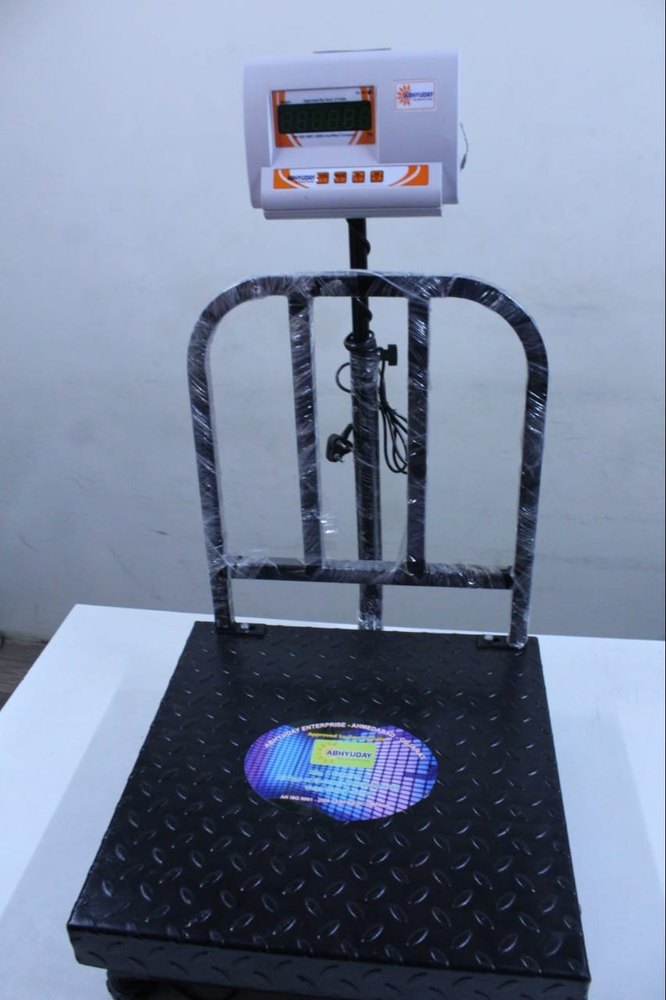 ABHYUDAY Mild Steel Heavy Duty Platform Weight Scale, Model Name/Number: Aet 300k600, Capacity: 300KG