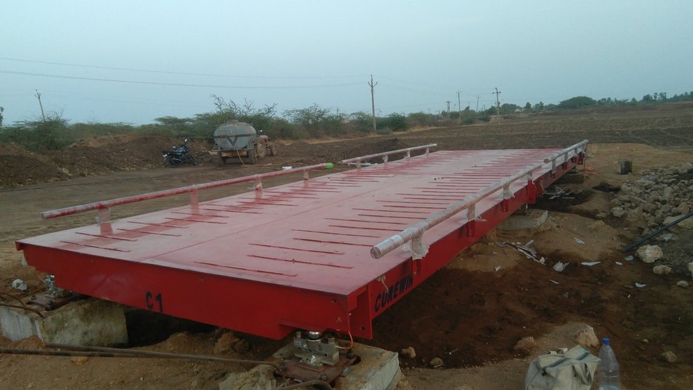 Curewin Mild Steel Electronic Pit less Weighbridge, Weighing Capacity: Upto 150t