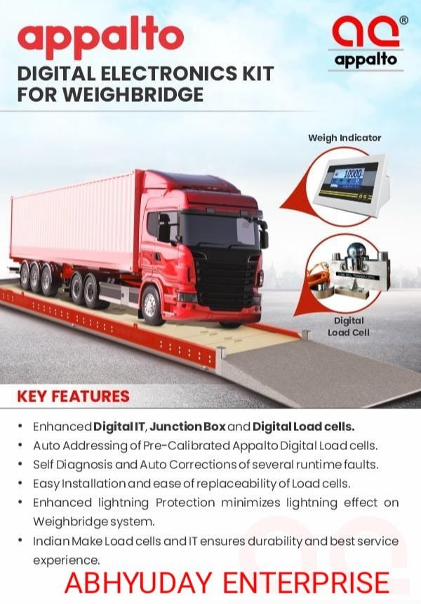 Electronic Mild Steel APPALTO WEIGHBRIDGE IT KIT, Weighing Capacity: Up To 150ton