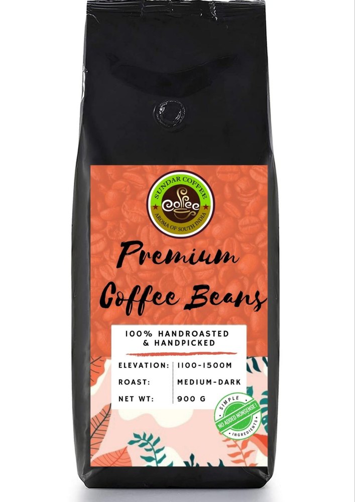 900g Premium Roasted Coffee Beans, For Home and Restaurant, Packaging Type: Packet