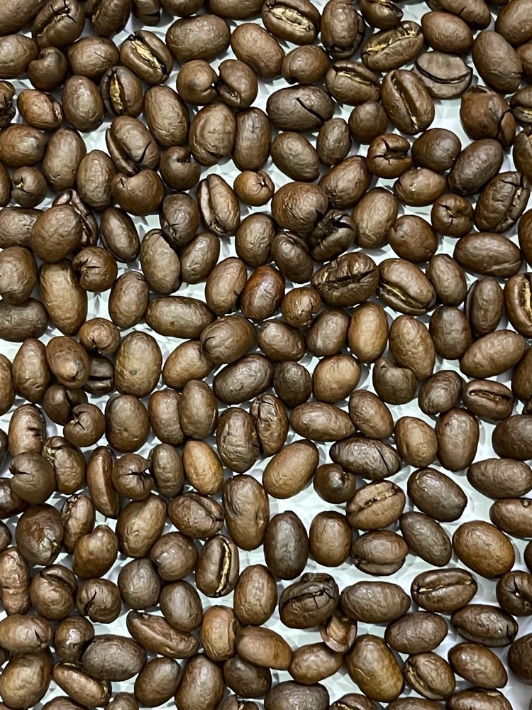 Arabica Parchment Peaberry Roasted Coffee Beans, For Beverages