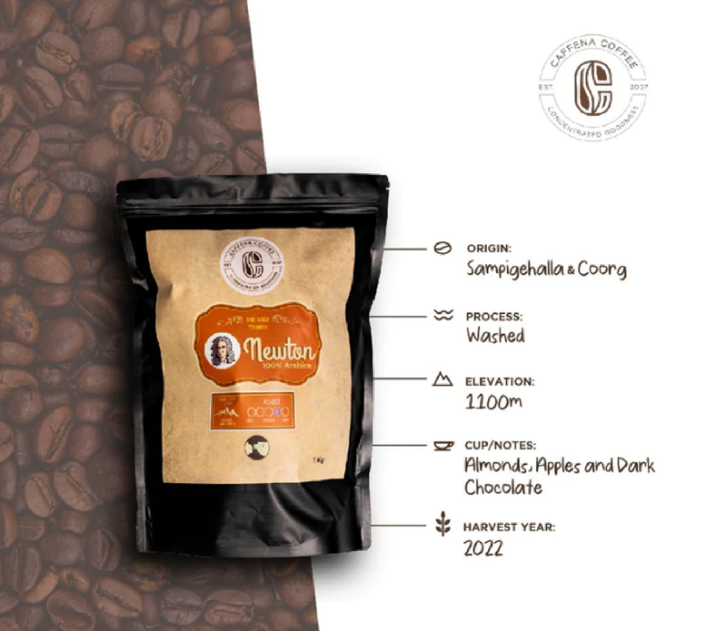 Caffena Newton 100% Arabica Roasted Coffee Beans, Grade: Aaa