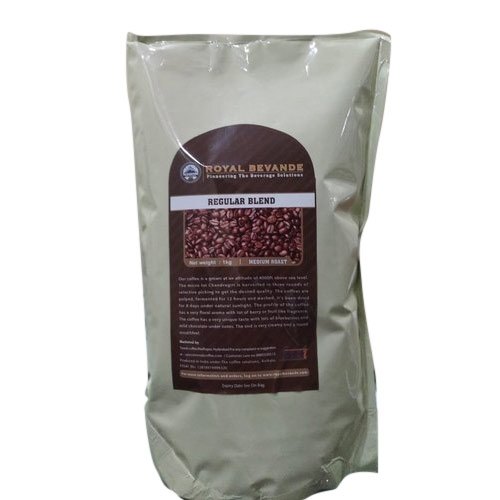 Royal Bevande Arabica Regular Blend Coffee Beans, Packaging Type: Packet, Packaging Size: 1 Kg