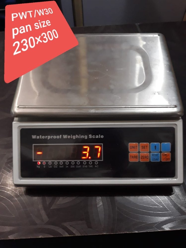 NATIONAL Stainless Steel Digital Water Proof Weighing Scale, Capacity: 30 KG