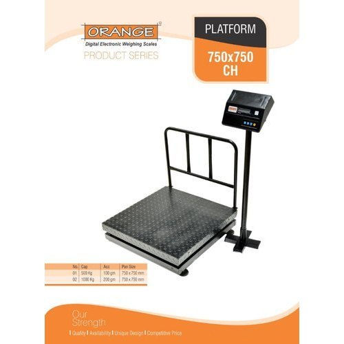 Orange Mild Steel Electronic Weighing Scales