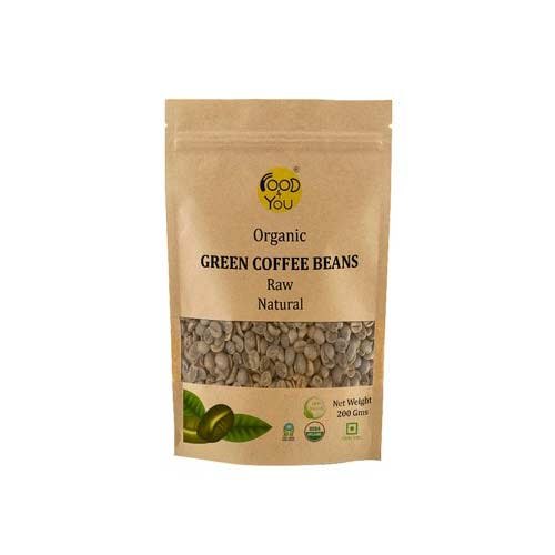 Food 4 You Organic Green Coffee Beans 200 g, Packaging Type: Packet