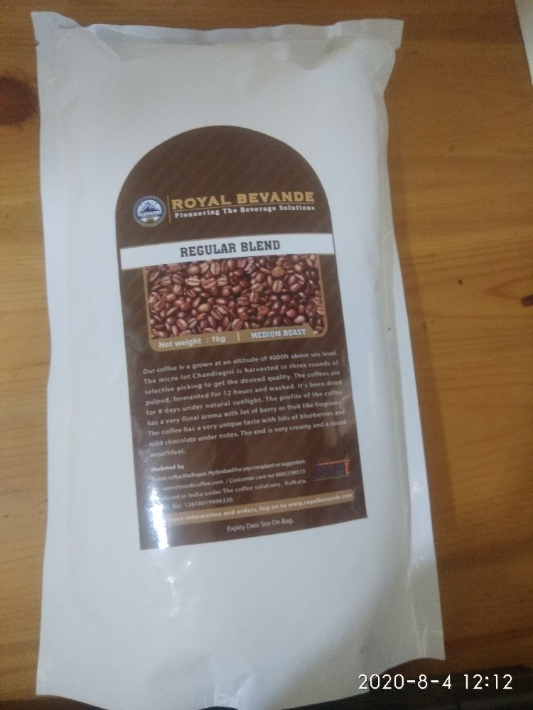 Coorg, Chikmagalur Arabica Robusta Roasted Coffee Beans, Grade: Premium