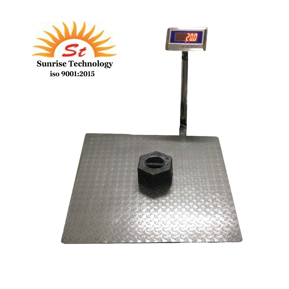Sunrise Mild Steel 2000x3000 4 Load Cell 5 Ton Platform Scale, Capacity: 5000 Kg, Model Name/Number: Pf-4lc 5 Mt