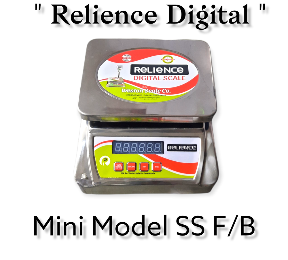 Reliance SS Tabletop Counter Weighing Scale, For Industrial
