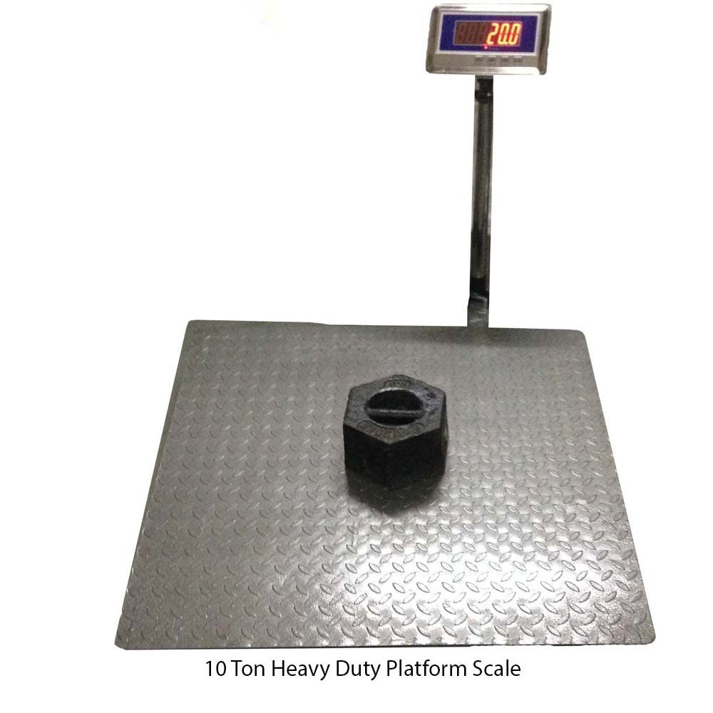 Sunrise Mild Steel 10 Ton Heavy Duty Platform Scale, For Industrial, Size: 2400 X 2500 mm