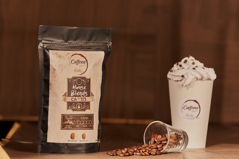Caffena House Blend CA 7/3 Roasted Coffee Beans, Packaging Size: 1 kg