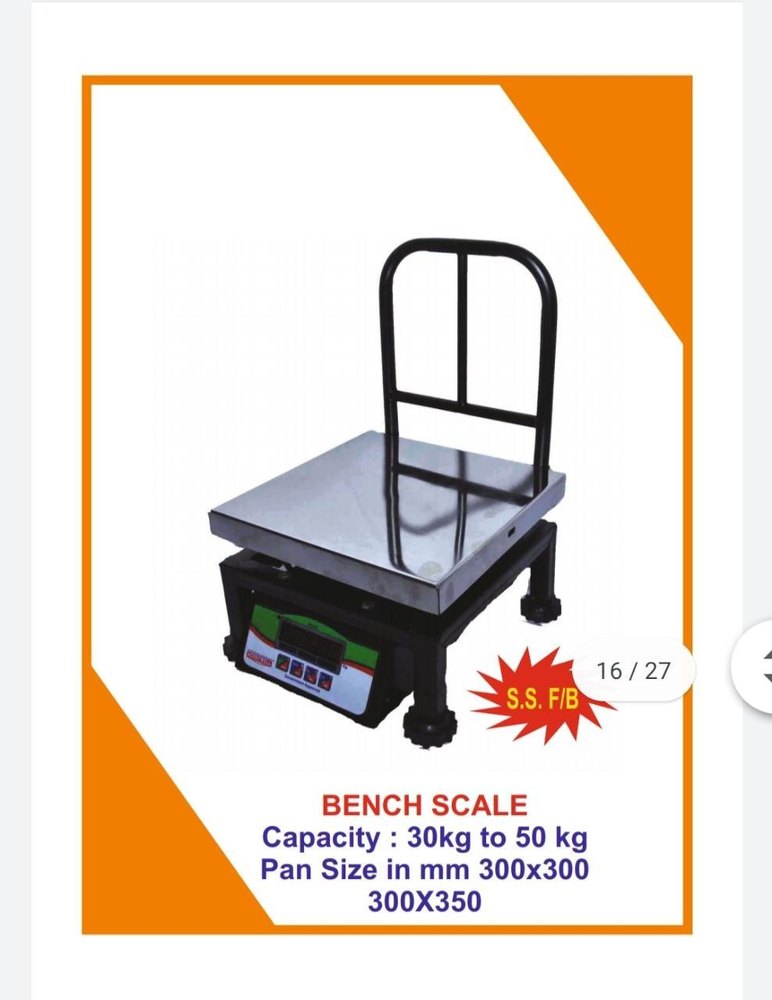 S.S & M.S Honeywell Brand Bench Weighing Scale, Model Name/Number: Hwp, Capacity: 30 Kg