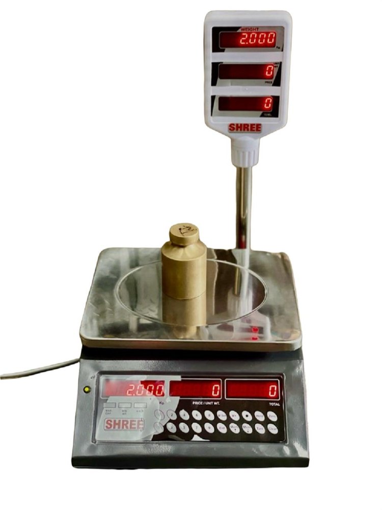 Mild Steel Table Top Shree Prc(Price Computing) With Pole, Model Name/Number: SHT-20, Capacity: 10/20 Kg