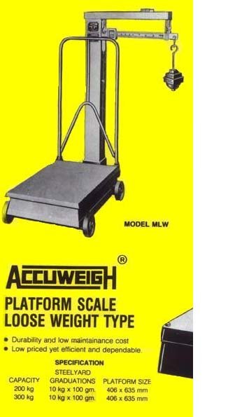 ACCUWEIGH Cast iron Mechanical Platform Scale, Size: 400mm X 600mm, Model Name/Number: Mlw