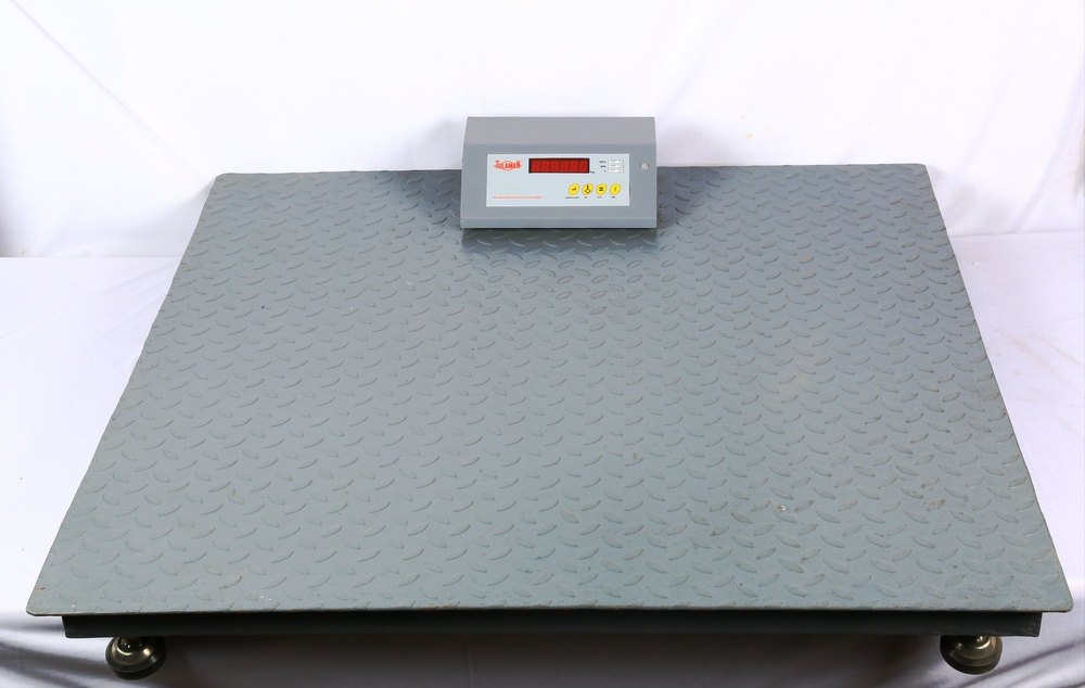 Tulaman Mild Steel Electronic Floor Weighing Scale, Size: 1X1m, Capacity: 1000kg