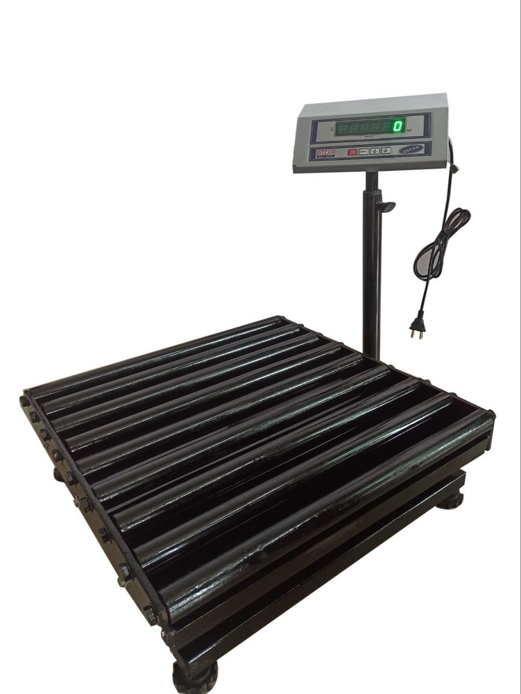 Oscar Mild Steel ROLLER PLATEFORM SCALE, For Weighing, Capacity: 300kg