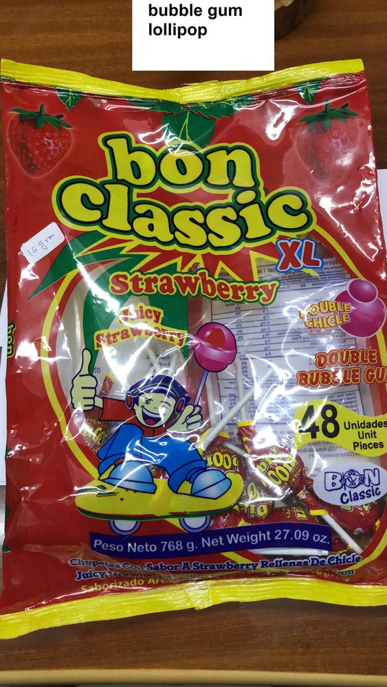 YOUR Lollipop with Bubble Gum, 768 GMS