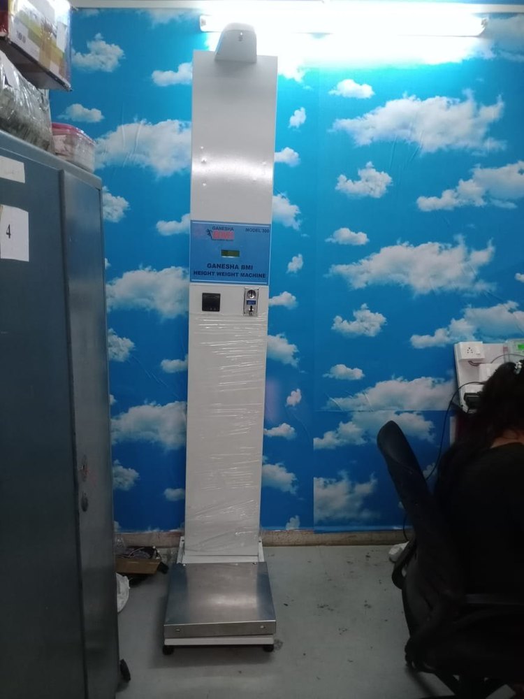 30 cm Wide Ultrasonic Ganesha BMI 100 Height Weight Machine, For School, Size: 30 * 30 Platform