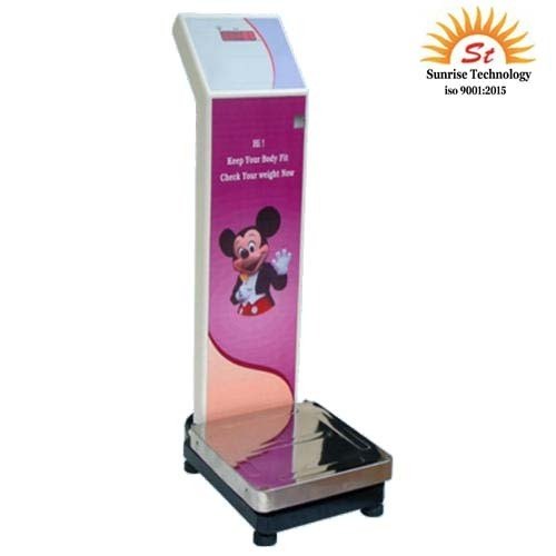 SUNRISE LED Coin Operated Weighing Scales with Printer, Manual, Maximum Capacity: 150 Kg
