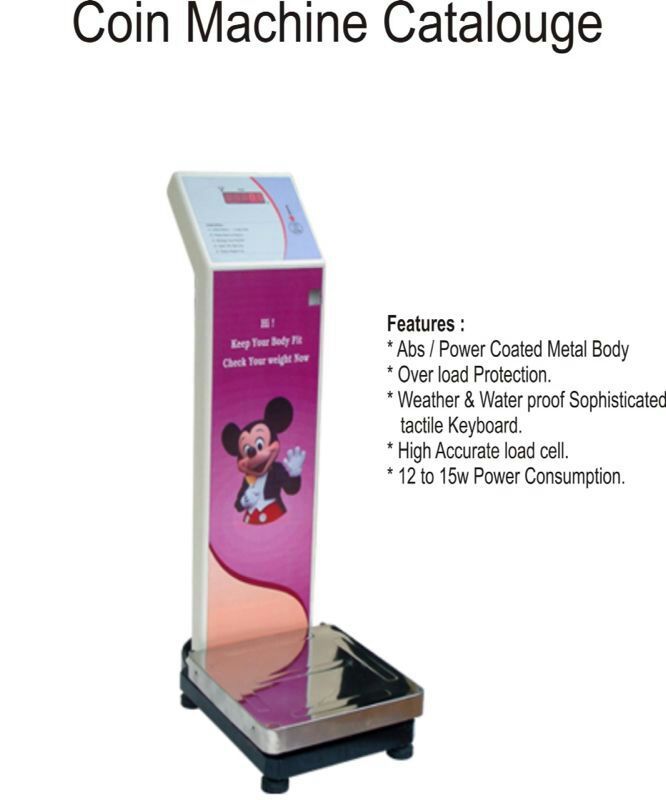 White Digital Coin Operated Scale