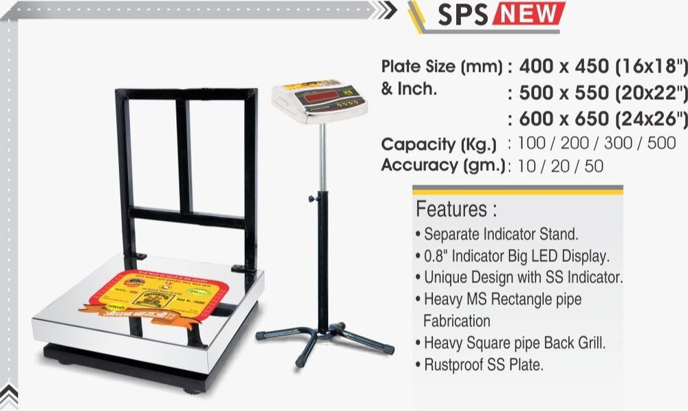 Jivan Nagji & Sons Electronic Digital Weighing Scale Machine ( Platform Series )