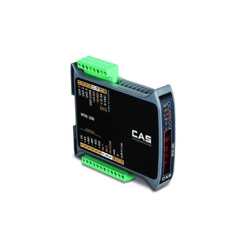 CAS Korea ABS Din Rail Mount Weighing Transmitter, Model: WTM300, 24 Vdc