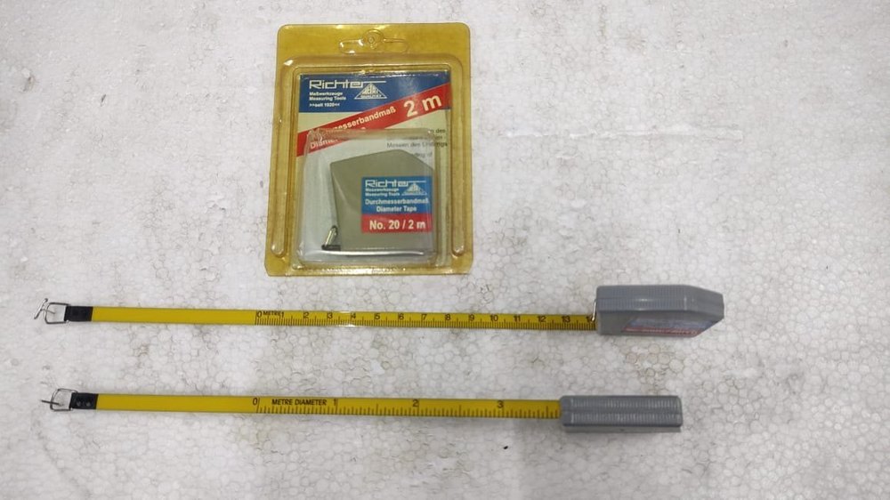 PVC Coated Steel 2 m Richter (Made in Germany) Pocket Diameter Tape, For Measurement